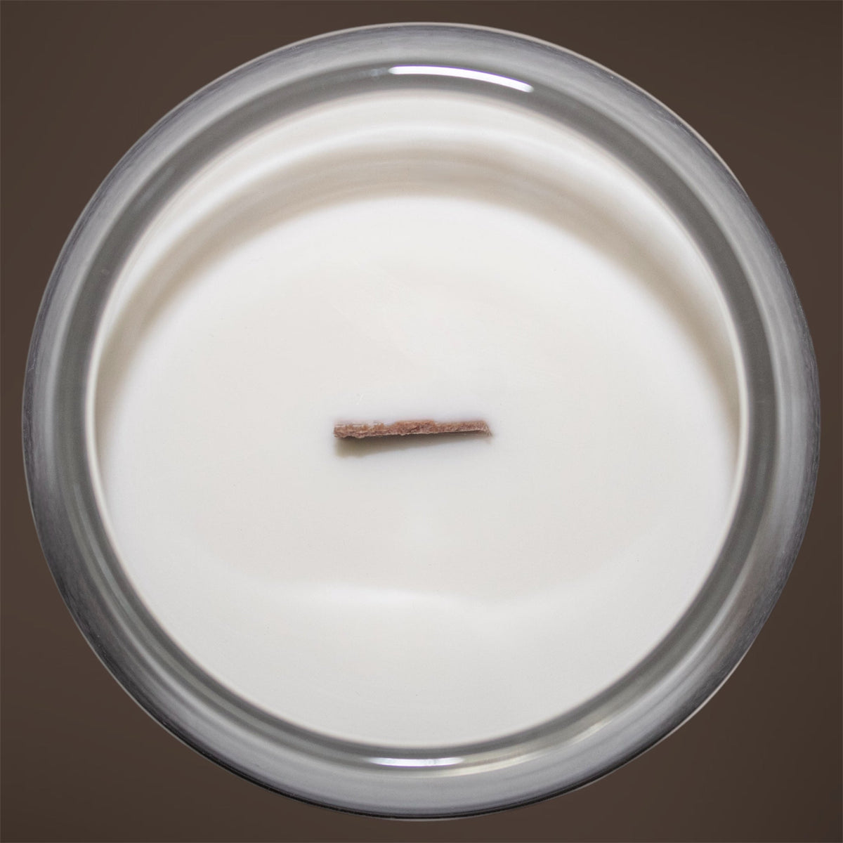 Anatolian Essence scented candle in a glass jar, top view – Studio S0